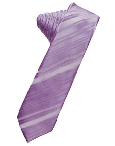 Cardi Self Tie Heather Striped Satin Skinny Necktie