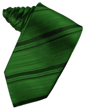 Load image into Gallery viewer, Cardi Self Tie Hunter Striped Satin Necktie