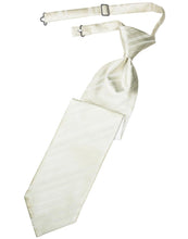Load image into Gallery viewer, Cardi Pre-Tied Ivory Striped Satin Necktie