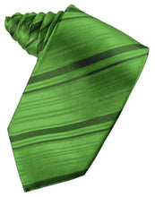 Load image into Gallery viewer, Cardi Self Tie Kelly Striped Satin Necktie