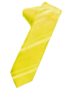 Cardi Self Tie Lemon Striped Satin Skinny Necktie