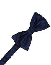 Load image into Gallery viewer, Cardi Pre-Tied Marine Striped Satin Bow Tie