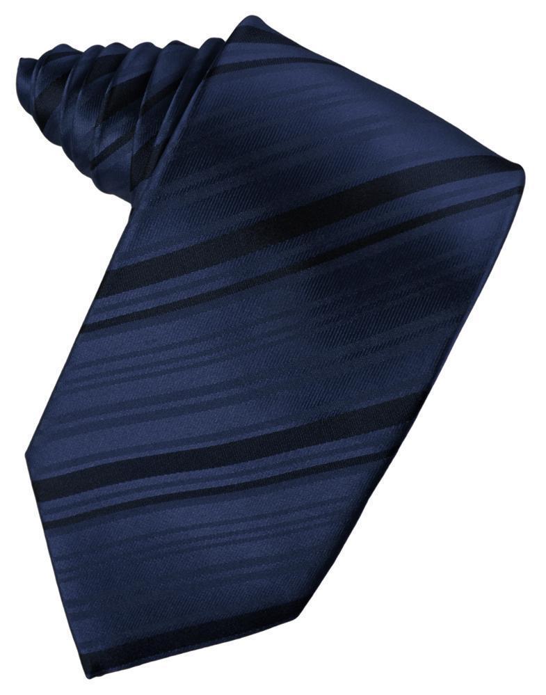 Cardi Self Tie Marine Striped Satin Necktie