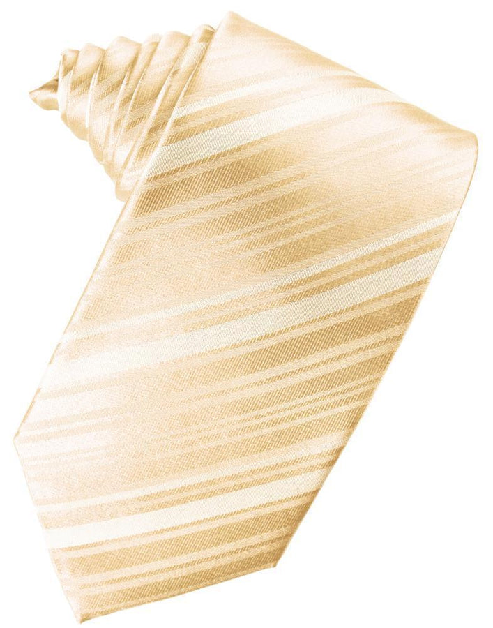 Cardi Self Tie Peach Striped Satin Necktie