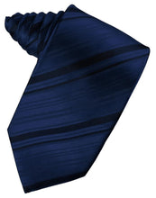 Load image into Gallery viewer, Cardi Self Tie Peacock Striped Satin Necktie