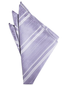 Cardi Periwinkle Striped Satin Pocket Square