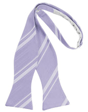 Load image into Gallery viewer, Cardi Self Tie Periwinkle Striped Satin Bow Tie