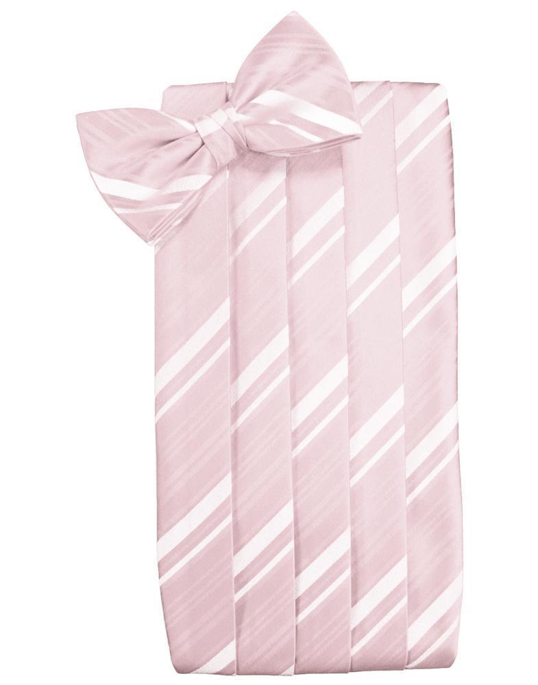 Cardi Pink Striped Satin Cummerbund