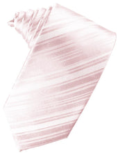 Load image into Gallery viewer, Cardi Self Tie Pink Striped Satin Necktie
