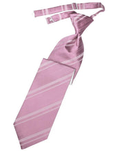 Load image into Gallery viewer, Cardi Pre-Tied Rose Petal Striped Satin Necktie