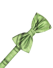 Load image into Gallery viewer, Cardi Pre-Tied Sage Striped Satin Bow Tie