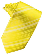 Load image into Gallery viewer, Cardi Self Tie Sunbeam Striped Satin Necktie