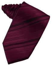 Load image into Gallery viewer, Cardi Self Tie Wine Striped Satin Necktie