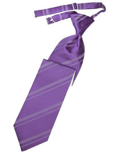 Load image into Gallery viewer, Cardi Pre-Tied Wisteria Striped Satin Necktie