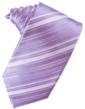 Load image into Gallery viewer, Cardi Self Tie Wisteria Striped Satin Necktie
