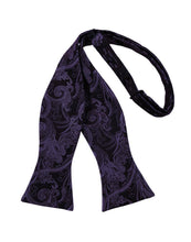 Load image into Gallery viewer, Cardi Self Tie Amethyst Tapestry Bow Tie