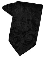 Load image into Gallery viewer, Cardi Self Tie Black Tapestry Necktie