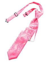 Load image into Gallery viewer, Cardi Pre-Tied Bubblegum Tapestry Skinny Necktie