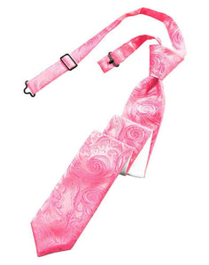 Cardi Pre-Tied Bubblegum Tapestry Skinny Necktie