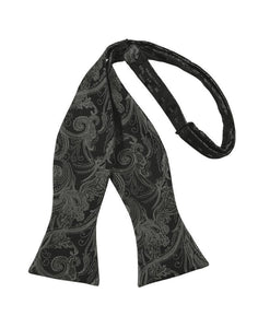 Cardi Self Tie Charcoal Tapestry Bow Tie