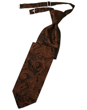 Load image into Gallery viewer, Cardi Pre-Tied Cognac Tapestry Necktie