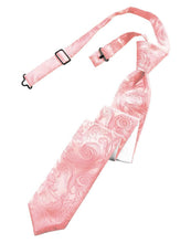Load image into Gallery viewer, Cardi Pre-Tied Coral Tapestry Skinny Necktie