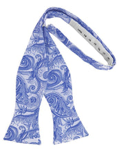 Load image into Gallery viewer, Cardi Self Tie Cornflower Tapestry Bow Tie