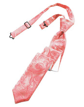 Load image into Gallery viewer, Cardi Pre-Tied Guava Tapestry Skinny Necktie