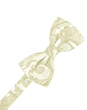 Load image into Gallery viewer, Cardi Pre-Tied Ivory Tapestry Bow Tie