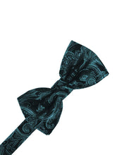 Load image into Gallery viewer, Cardi Pre-Tied Jade Tapestry Bow Tie