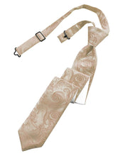 Load image into Gallery viewer, Cardi Pre-Tied Latte Tapestry Skinny Necktie