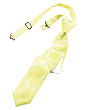 Load image into Gallery viewer, Cardi Pre-Tied Lemon Tapestry Skinny Necktie