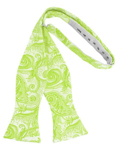 Cardi Self Tie Lime Tapestry Bow Tie