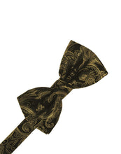Load image into Gallery viewer, Cardi Pre-Tied New Gold Tapestry Bow Tie