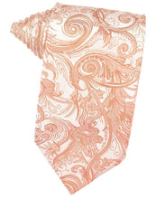 Load image into Gallery viewer, Cardi Self Tie Peach Tapestry Necktie