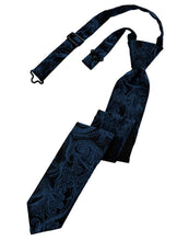 Load image into Gallery viewer, Cardi Pre-Tied Peacock Tapestry Skinny Necktie