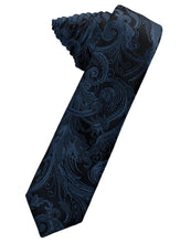 Load image into Gallery viewer, Cardi Self Tie Peacock Tapestry Skinny Necktie