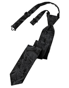 Cardi Pre-Tied Pewter Tapestry Skinny Necktie