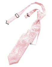 Load image into Gallery viewer, Cardi Pre-Tied Pink Tapestry Skinny Necktie