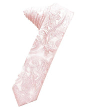 Load image into Gallery viewer, Cardi Self Tie Pink Tapestry Skinny Necktie