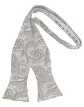 Load image into Gallery viewer, Cardi Self Tie Platinum Tapestry Bow Tie