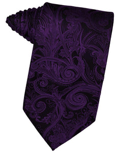 Cardi Self Tie Purple Tapestry Necktie