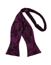 Load image into Gallery viewer, Cardi Self Tie Sangria Tapestry Bow Tie