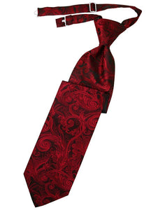 Cardi Pre-Tied Scarlet Tapestry Necktie