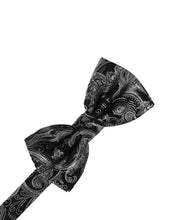Load image into Gallery viewer, Cardi Pre-Tied Silver Tapestry Bow Tie