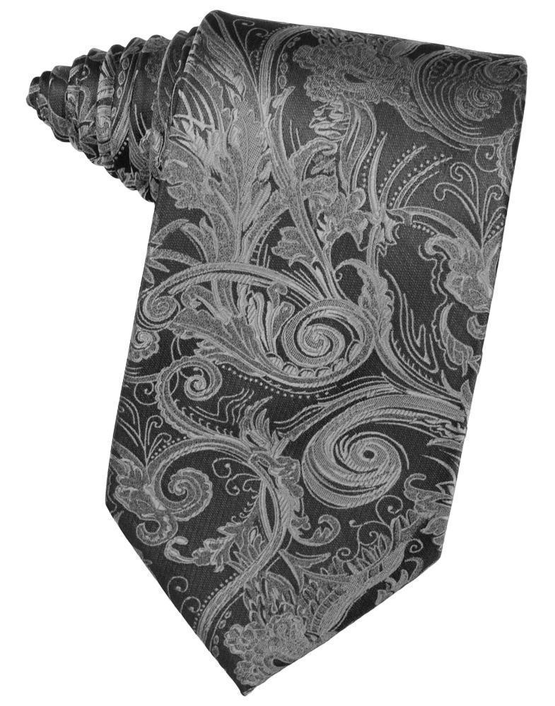 Cardi Self Tie Silver Tapestry Necktie