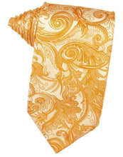 Load image into Gallery viewer, Cardi Self Tie Tangerine Tapestry Necktie
