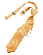 Load image into Gallery viewer, Cardi Pre-Tied Tangerine Tapestry Skinny Necktie