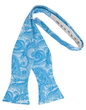 Load image into Gallery viewer, Cardi Self Tie Turquoise Tapestry Bow Tie
