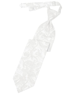 Cardi Pre-Tied White Tapestry Necktie